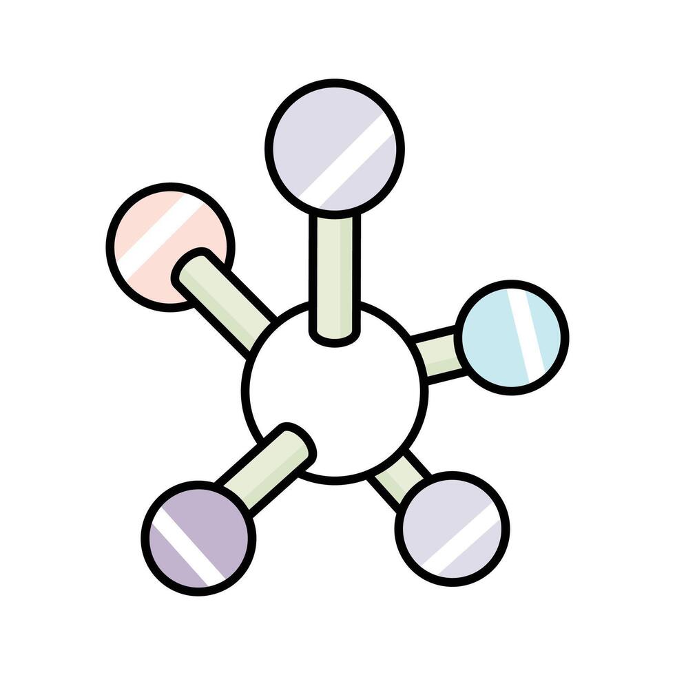 Get a glimpse of this isometric icon of molecules vector