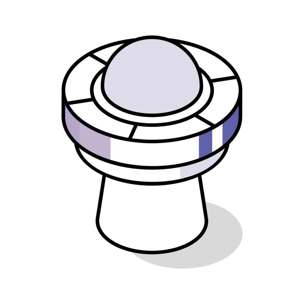 Get this isometric style icon of a ufo object vector