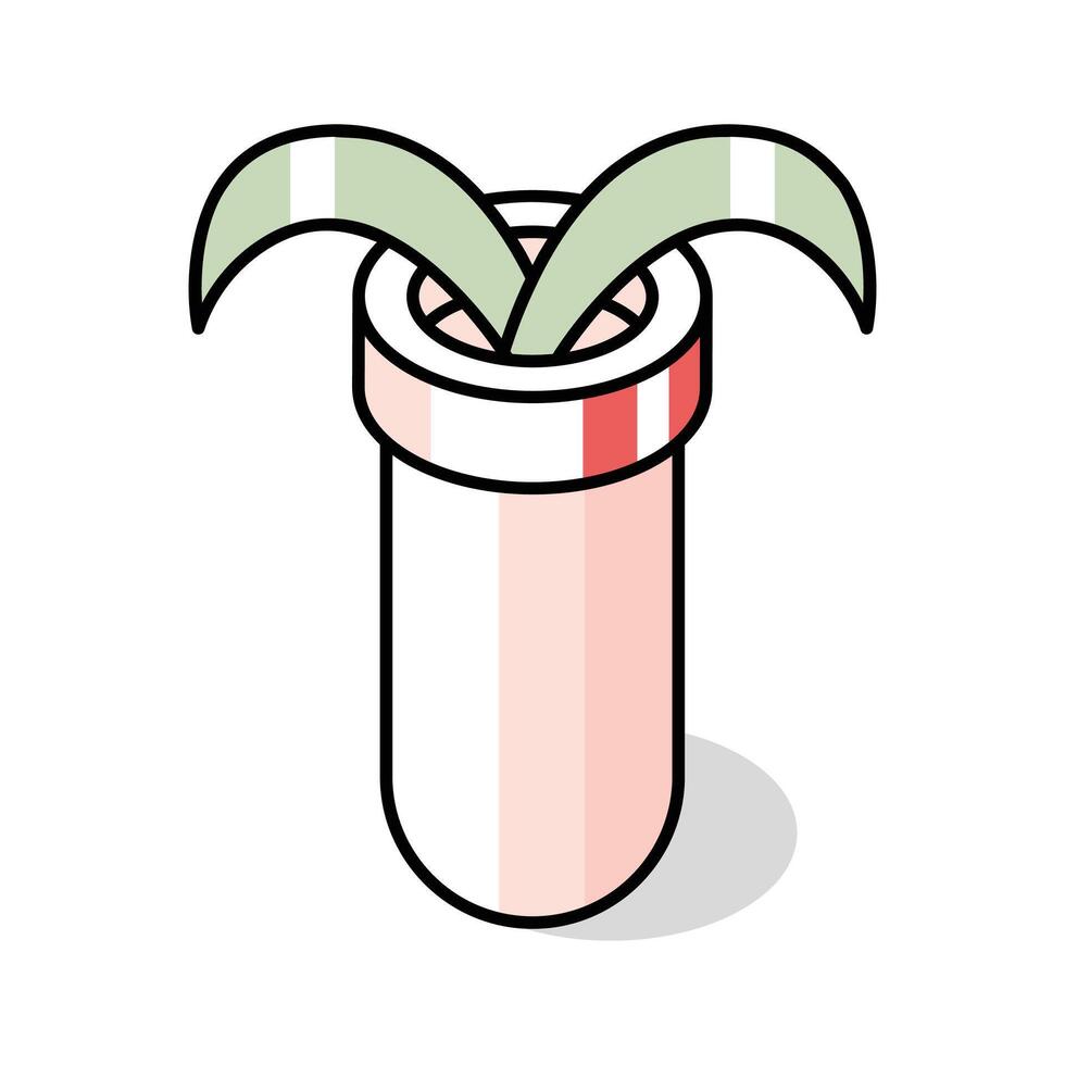 An editable isometric style icon of plant test vector
