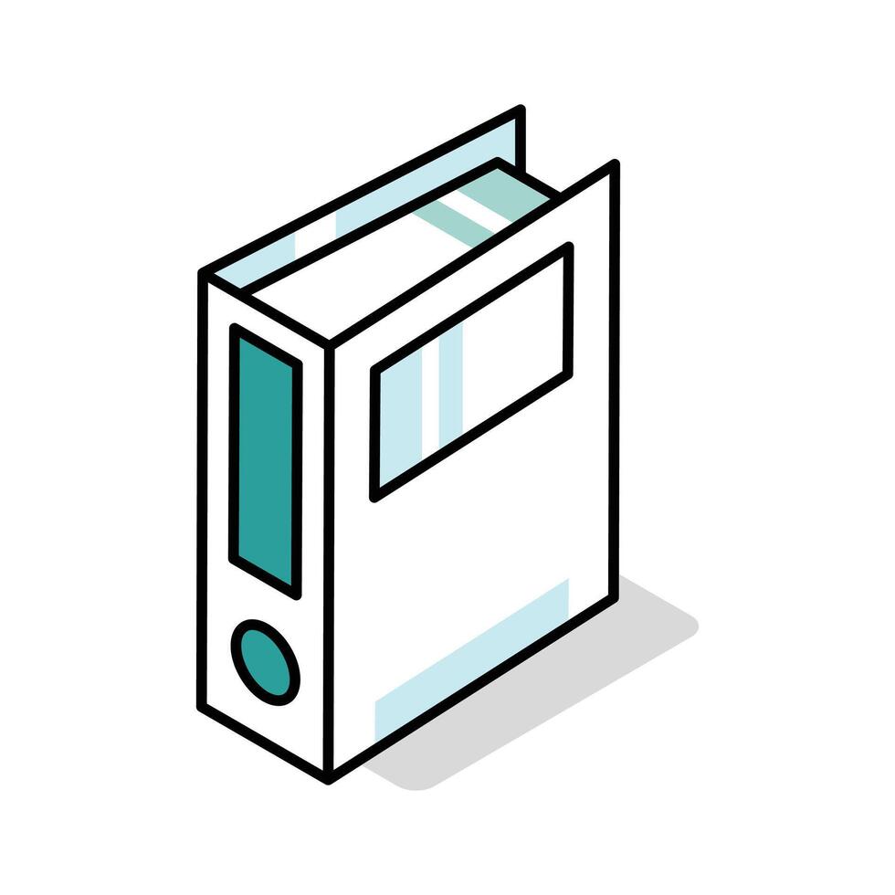 Easy to edit isometric icon showing a binder vector