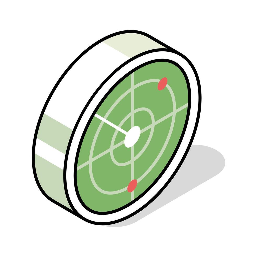 A modern isometric outline icon of parabolic dish vector