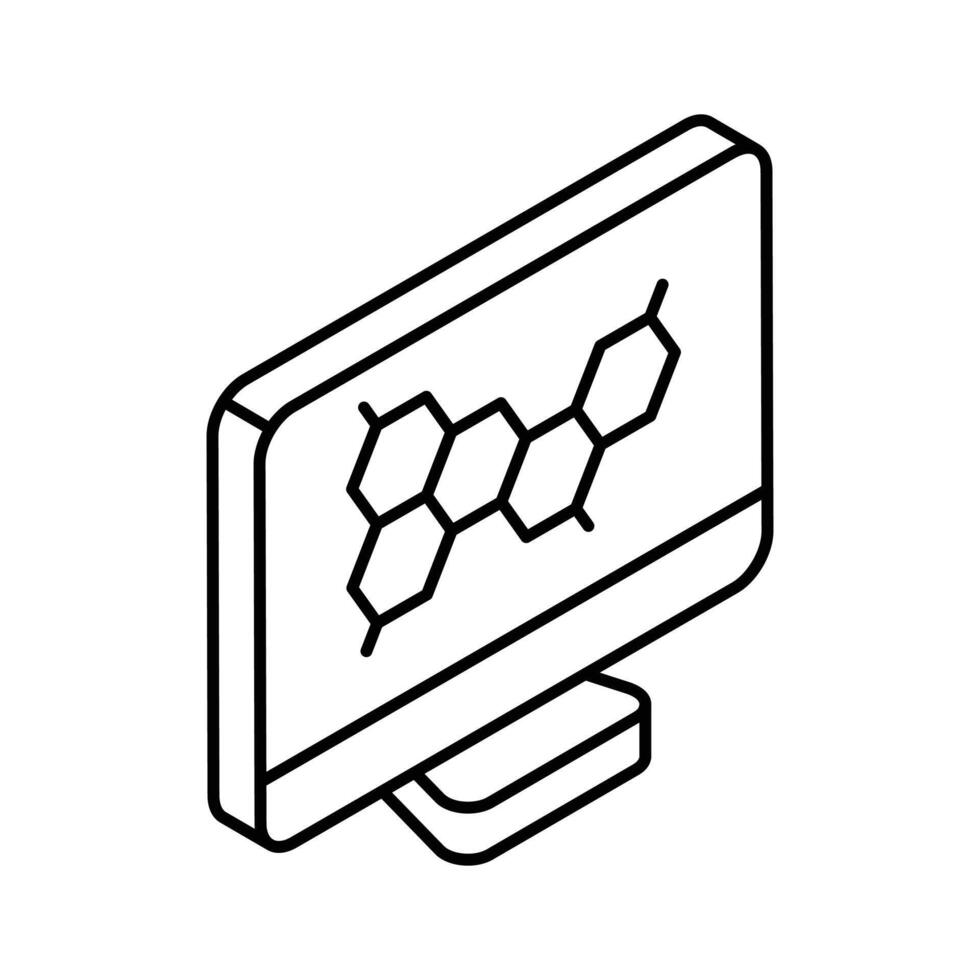 Premium isometric outline icon showcasing science technology. vector