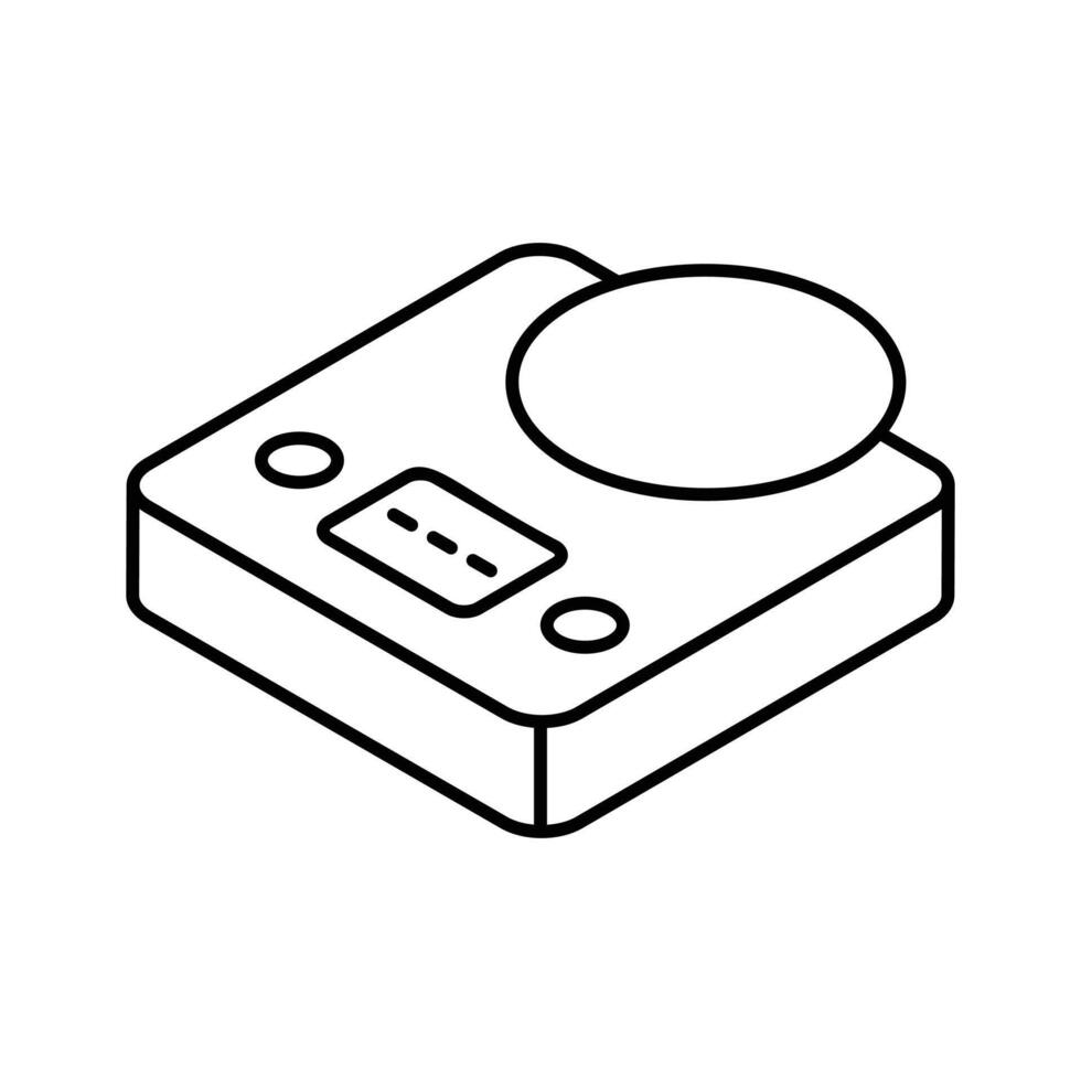 Modern isometric icon of weight scale vector