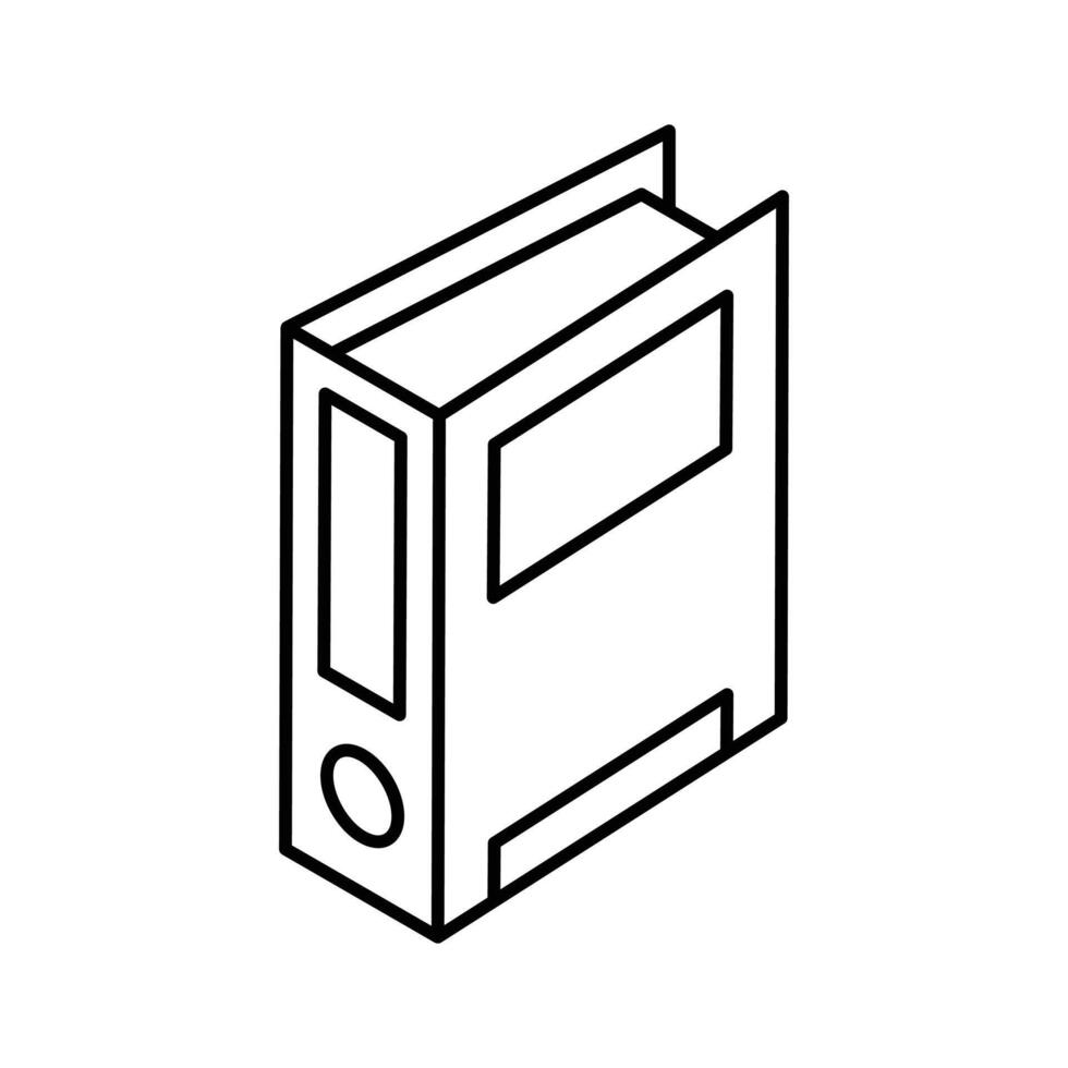 Easy to edit isometric icon showing a binder.. vector