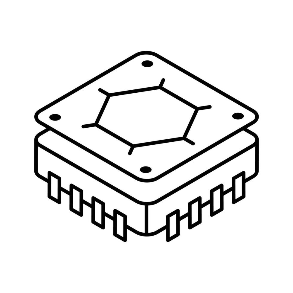 Check out this isometric icon of processor chip.. vector