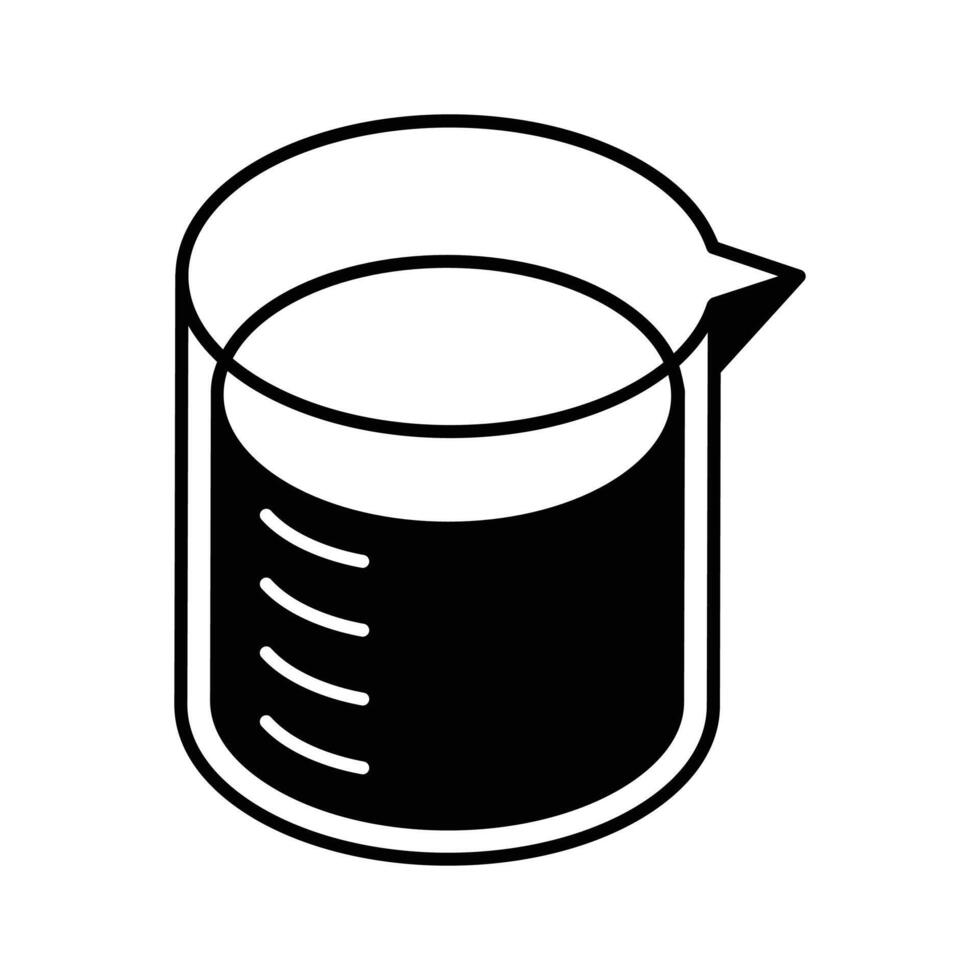 Here is an isometric icon showing a beaker... vector