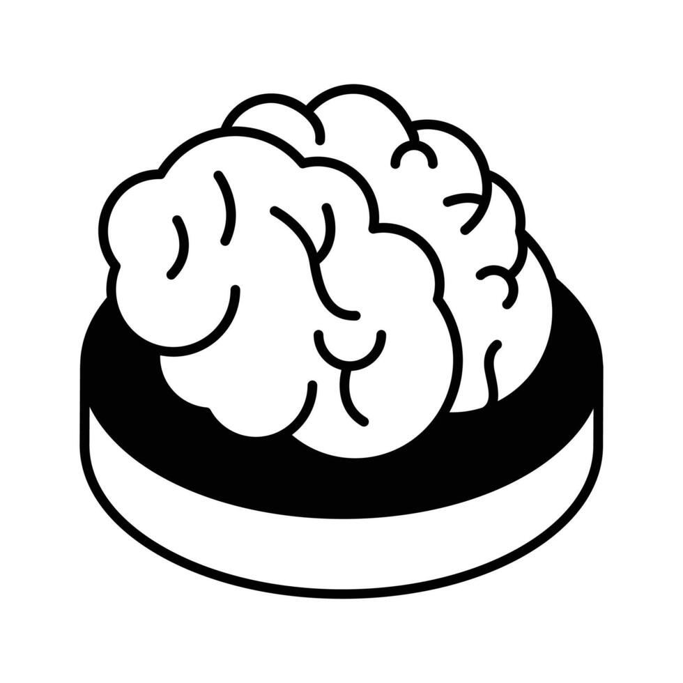 Trendy isometric style icon of a brain... vector