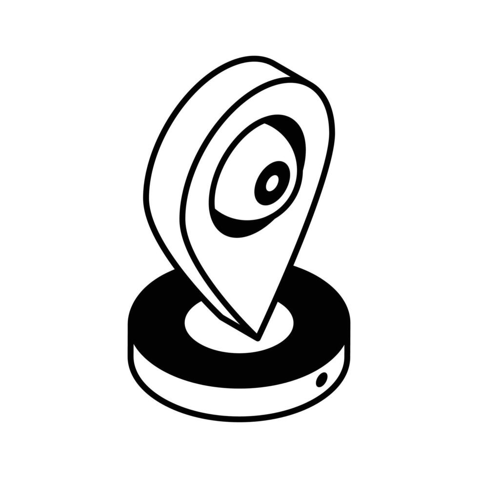 Grab this isometric glyph icon of location pointer.. vector