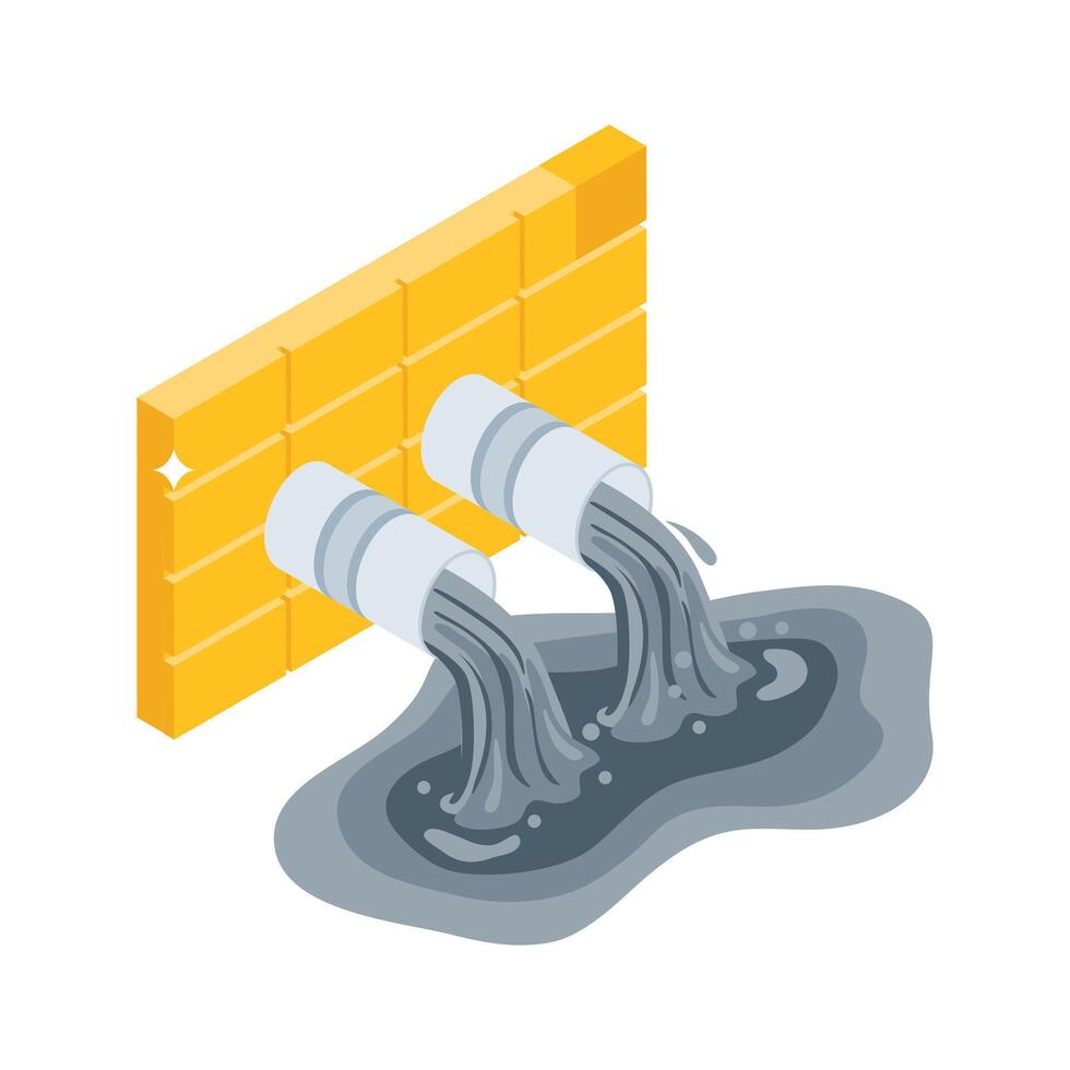 Visually engaging isometric icon of hazardous industrial waste site vector