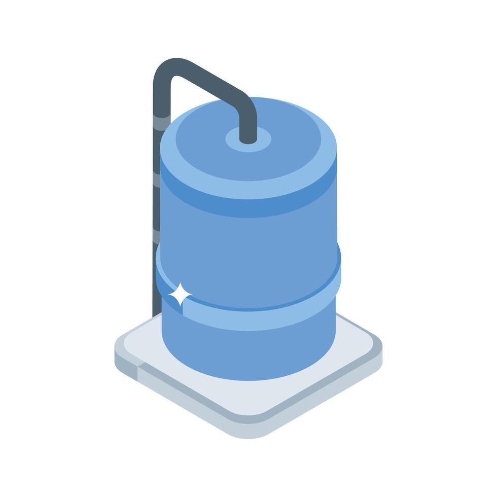 A captivating isometric icon of deep oil reservoir vector