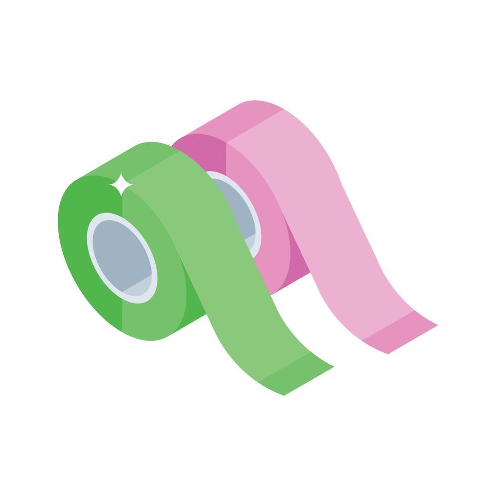 Premium isometric icon of assorted tape rolls vector
