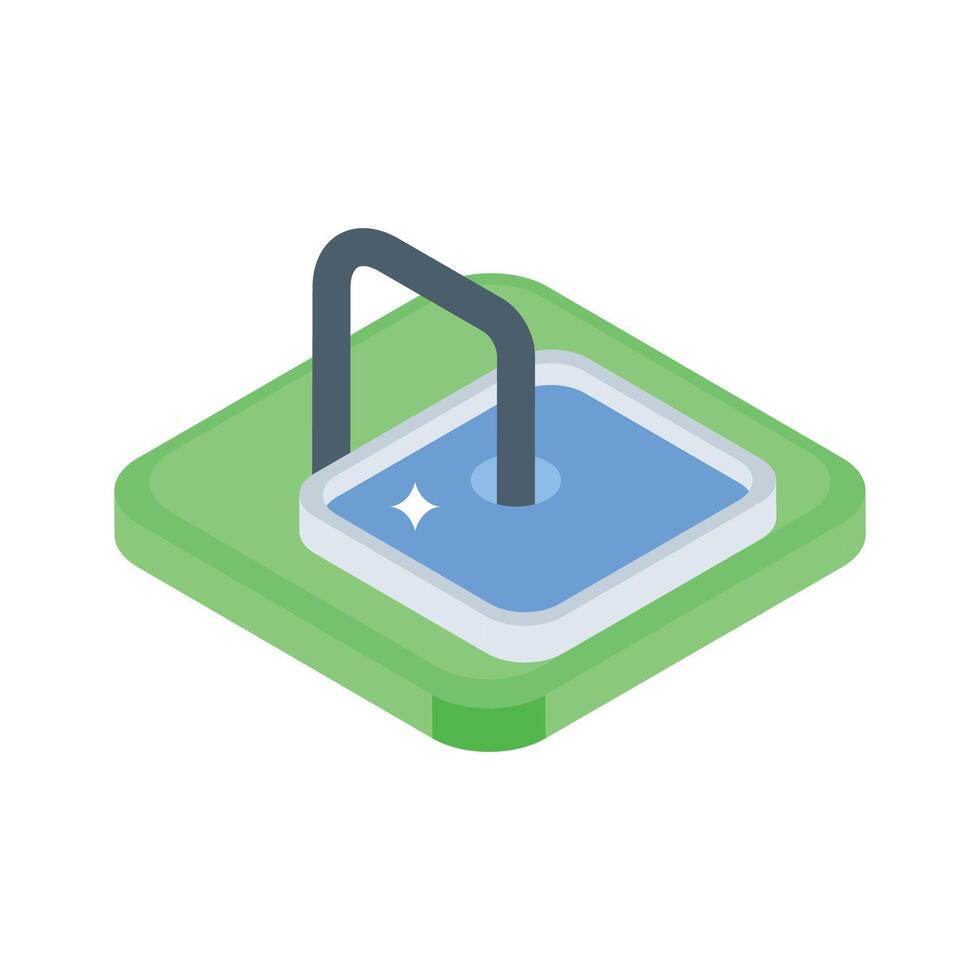 Get a glimpse of this isometric water industry pipeline vector
