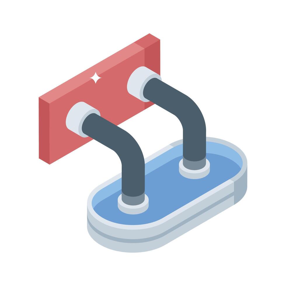 Easy to edit isometric icon of clean water plant vector