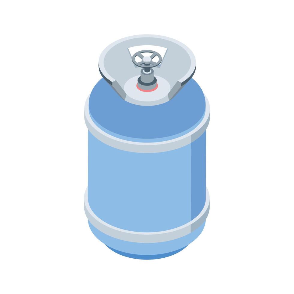 A captivating isometric style icon of gas cylinder vector