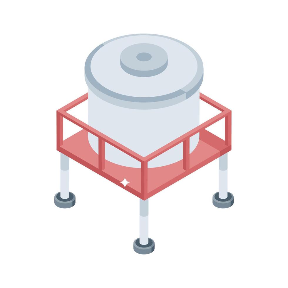 Trendy isometric icon of modern oil industry platform vector