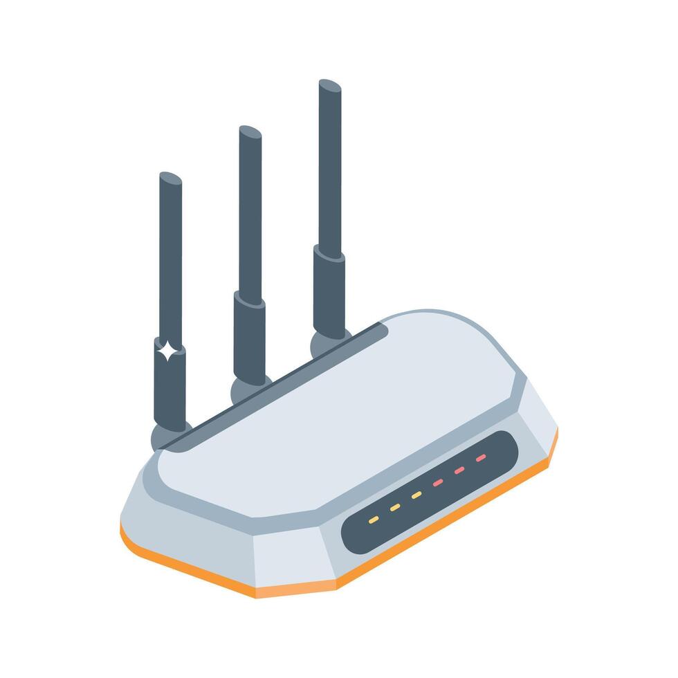 Check out this isometric icon showing router network device vector