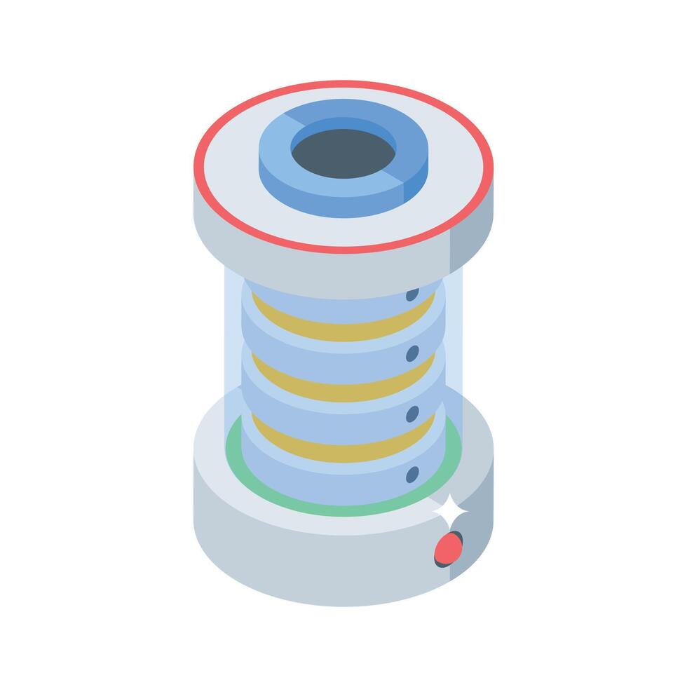 An amazing isometric icon of server info display panel vector