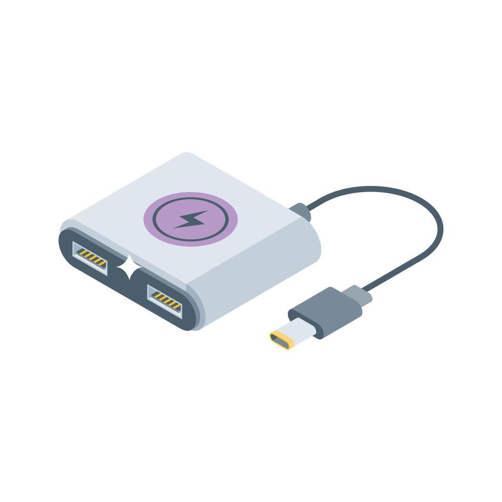 A premium isometric style icon of power backup system vector
