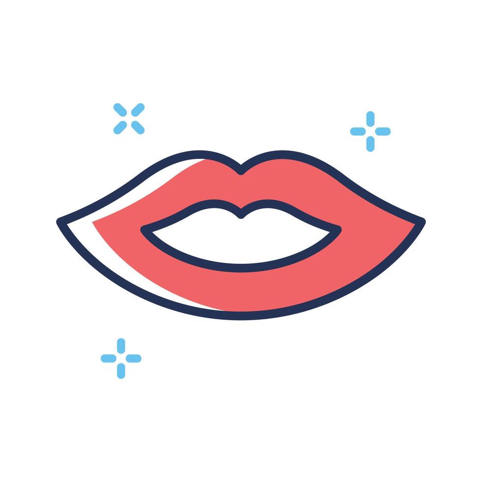 Get this beautifully designed line icon of lips vector