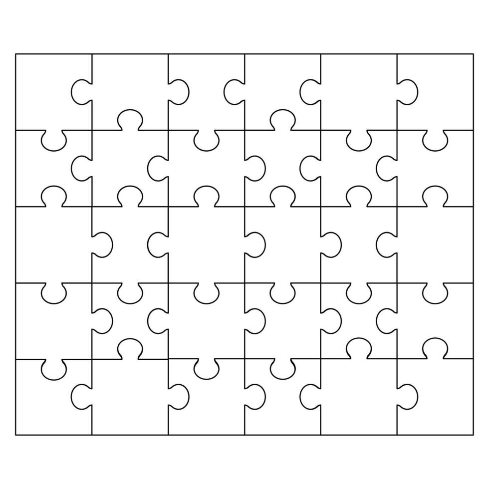 Blank Puzzle Template in Clean Style vector