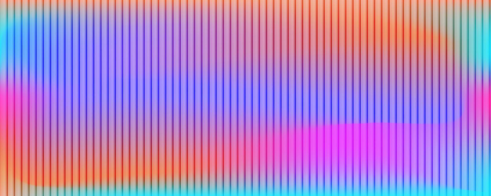abstract background with vertical lines, gradient in pink, purple and orange tones. Smooth and flowing aesthetic, fractal glass gradient background vector