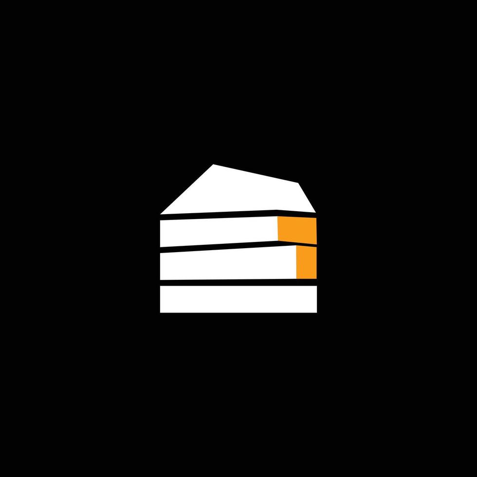Roof and stack of books icon design. vector