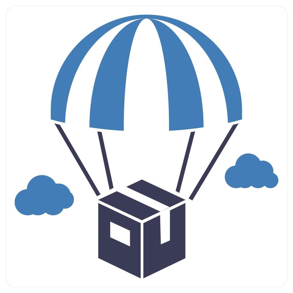 Air Delivery icon in blue color vector