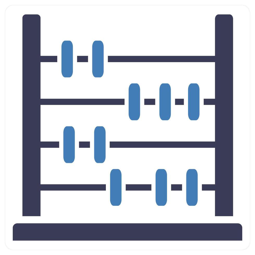 Abacus icon concept in blue color vector