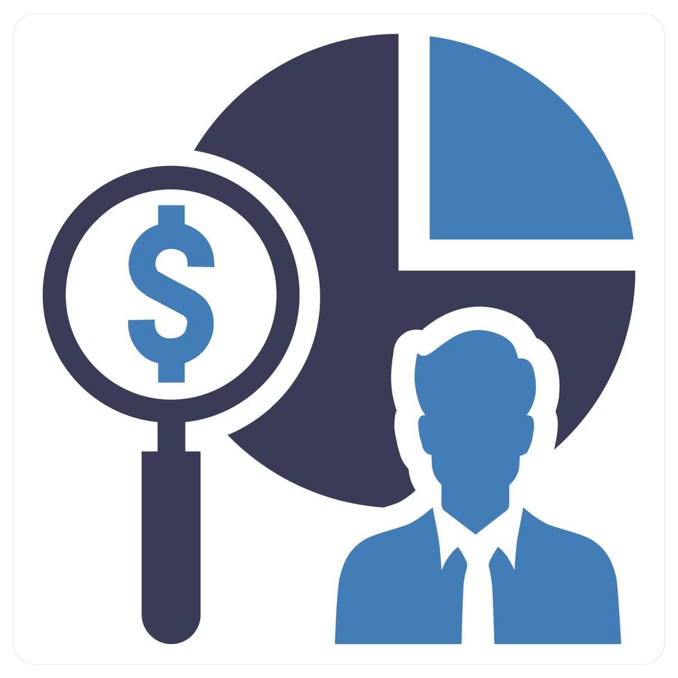 Analytics icon in blue color vector