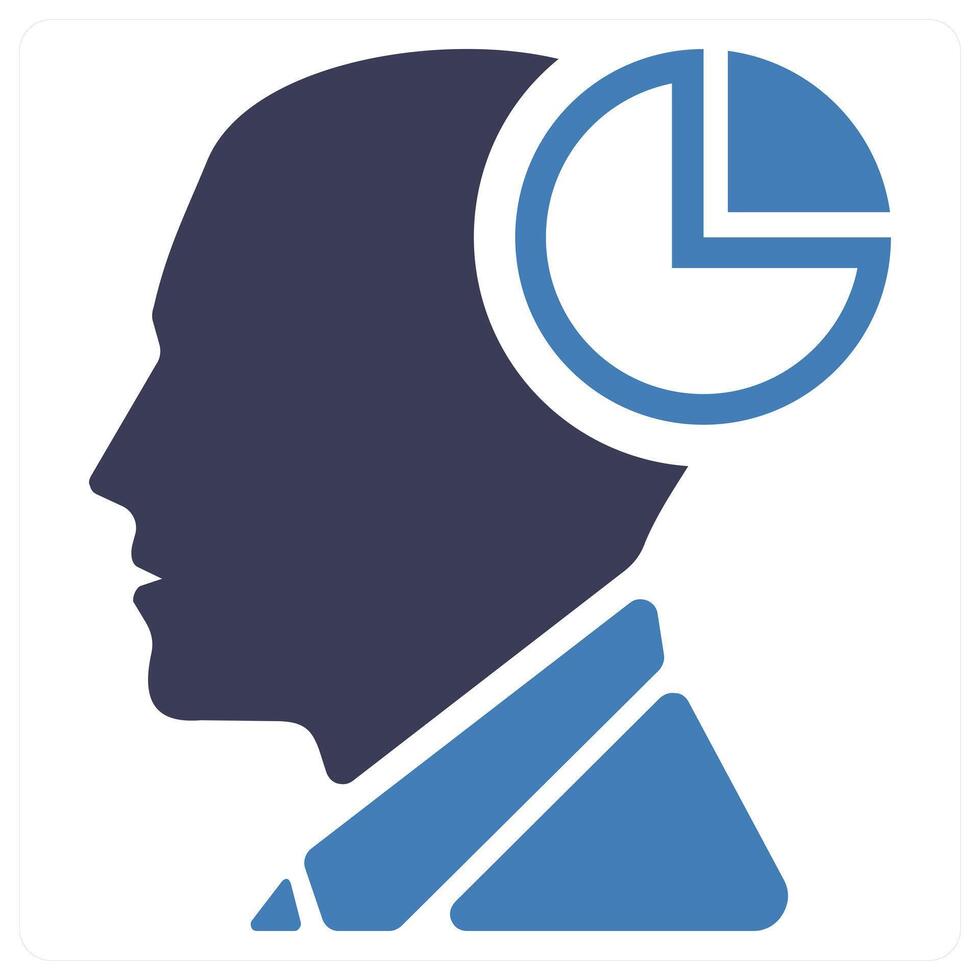 Analytical Skill icon concept in blue color vector