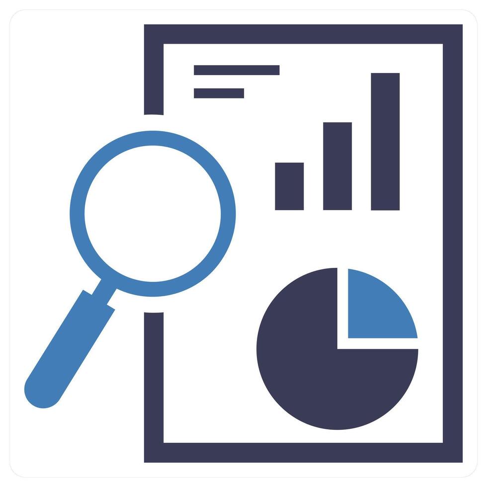 Analytics in blue color vector