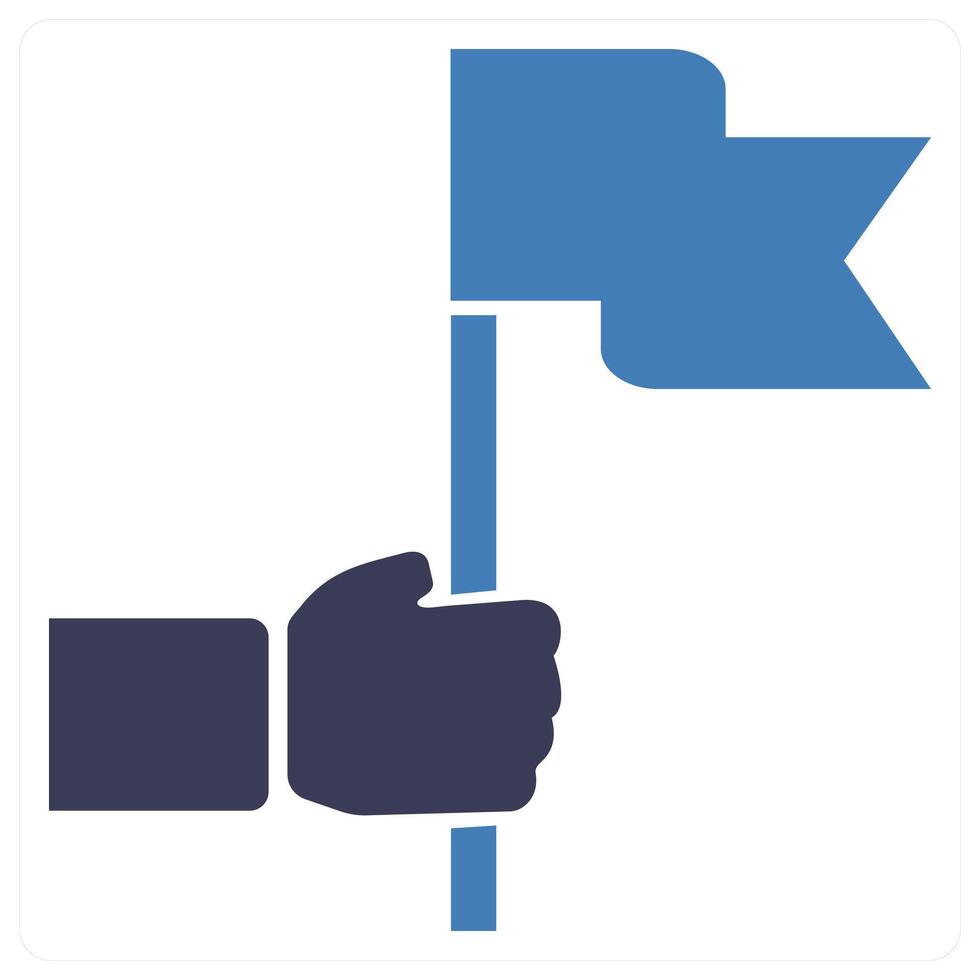Achievement and goal in blue color vector