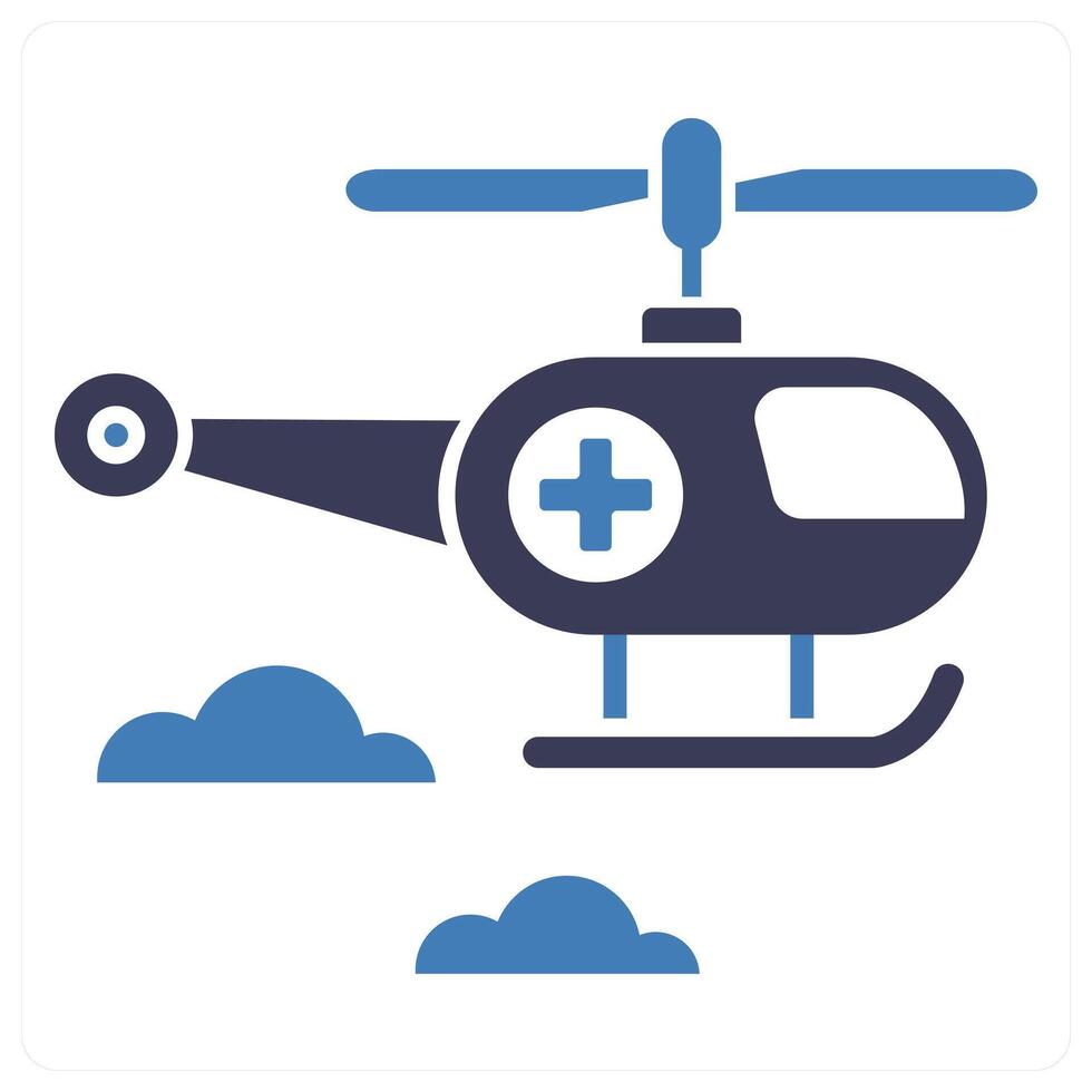 Air Ambulance icon concept in blue color vector