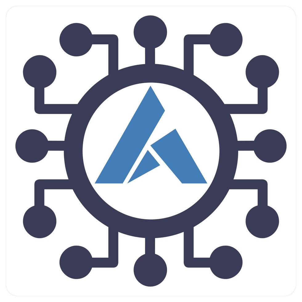 Ardor icon concept in blue color vector