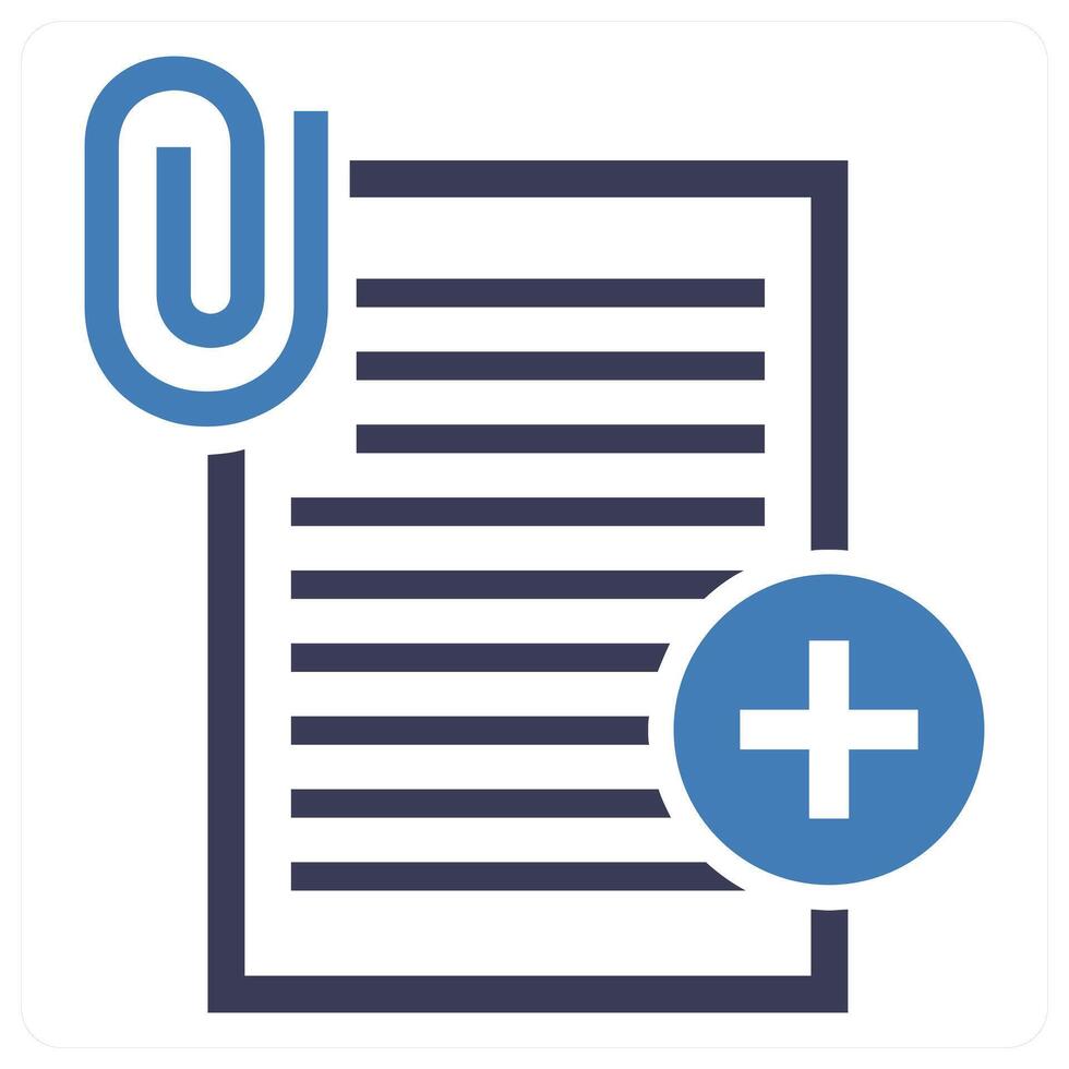 Attachment icon concept in blue color vector
