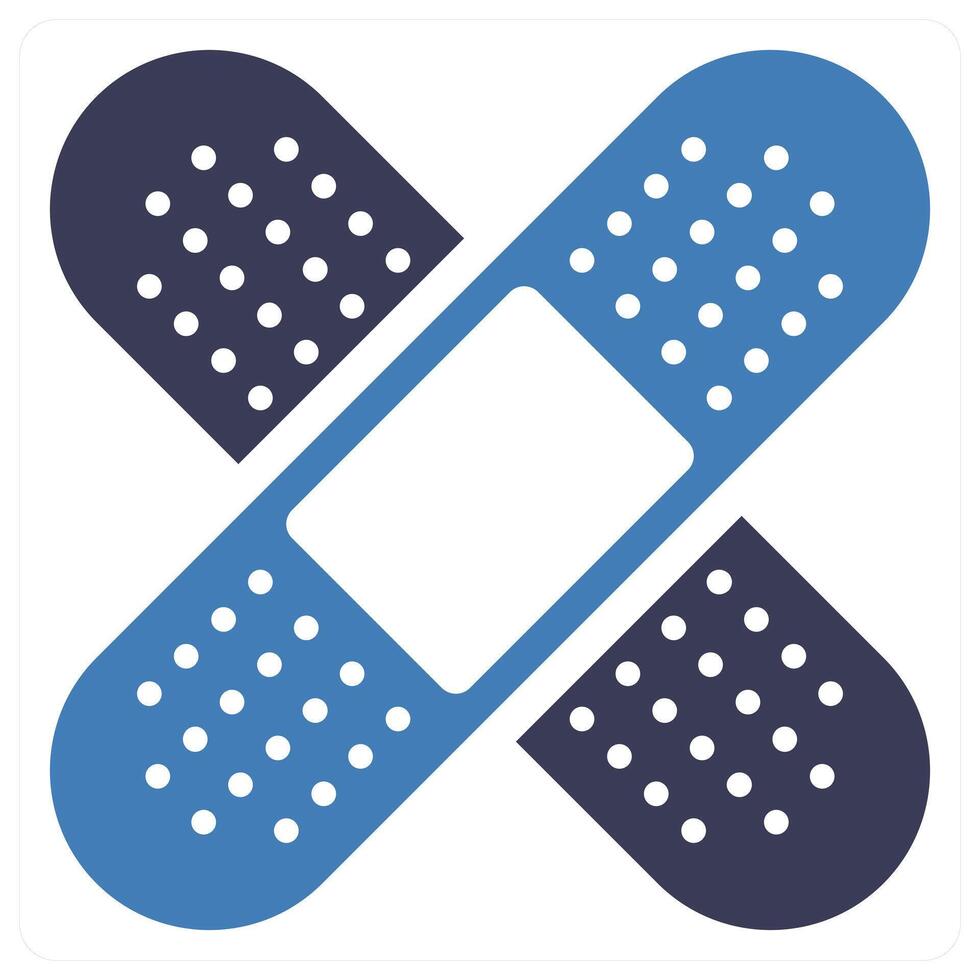 Bandage and health icon concept in blue color vector