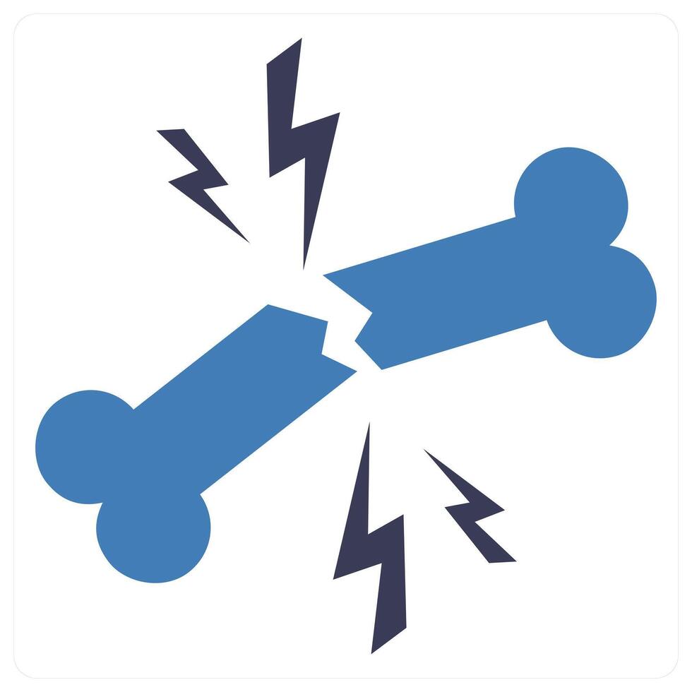 Bone Injury icon concept in blue color vector