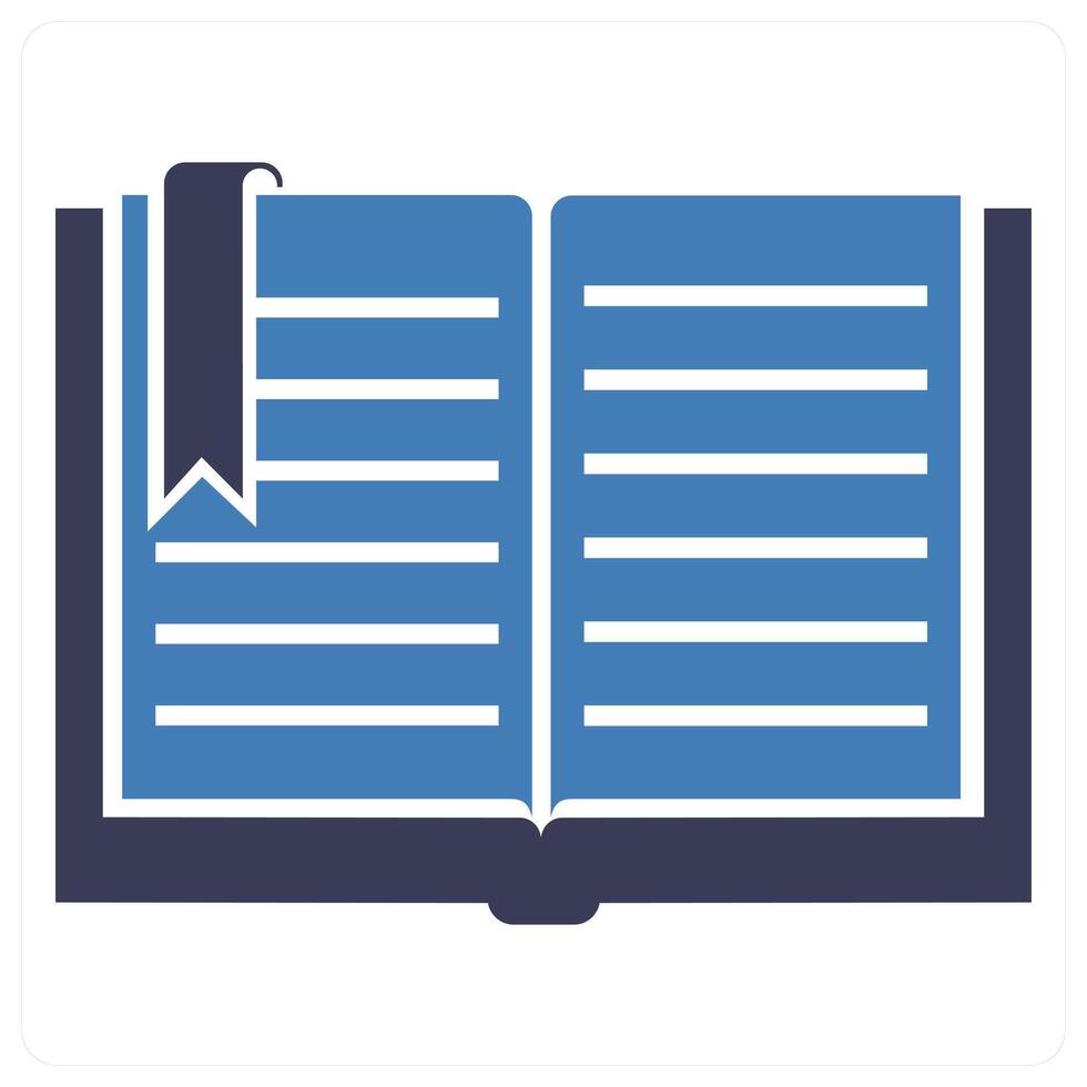 Book icon in blue color vector