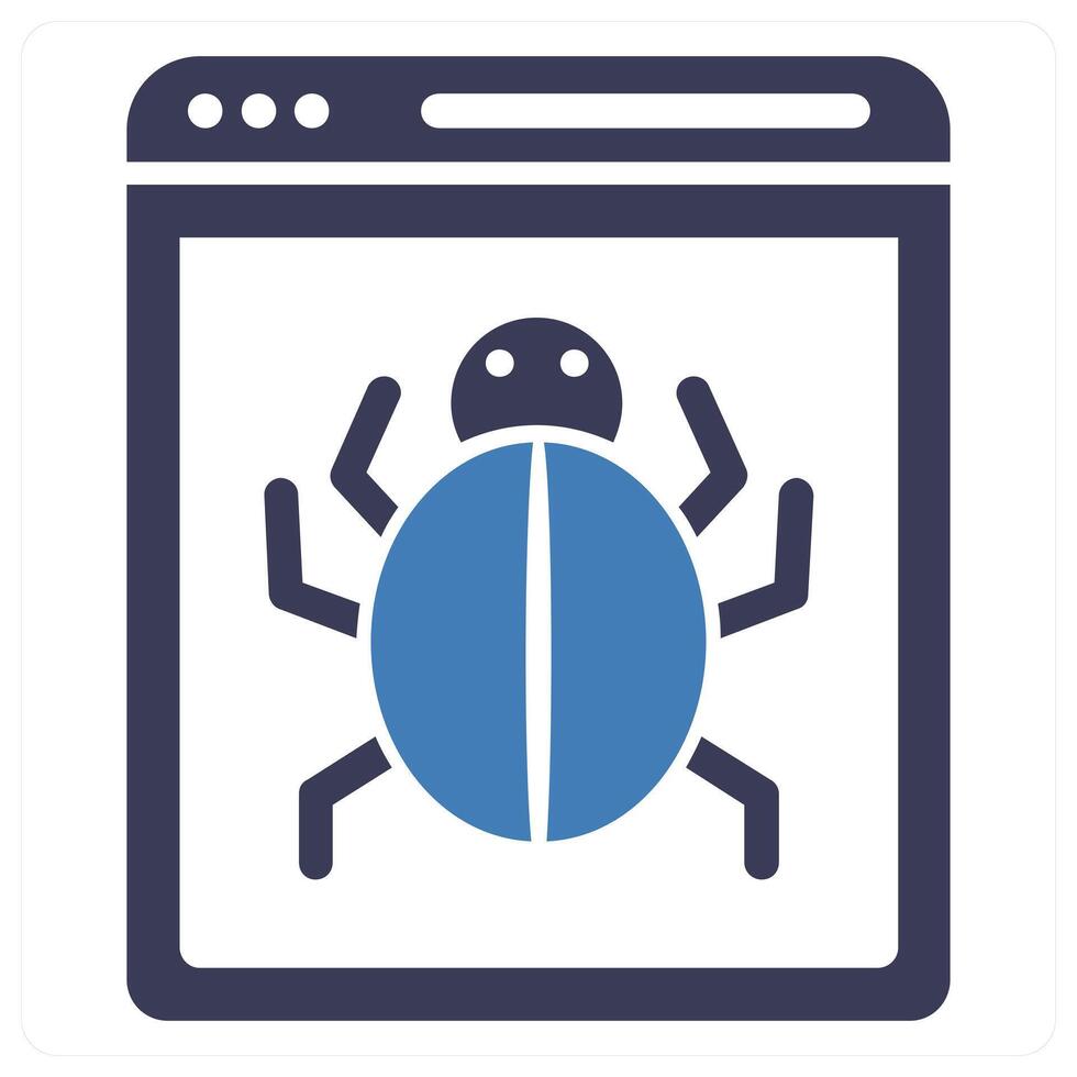 Bug Fixing concept in blue color vector