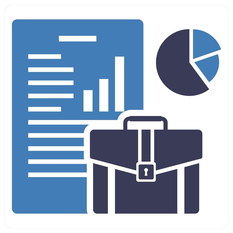 Business Audit icon concept in blue color vector