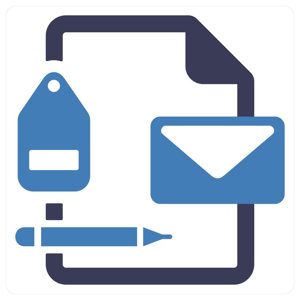 Brand Identity icon concept in blue color vector