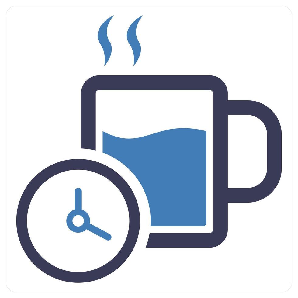 Break Time icon concept in blue color vector