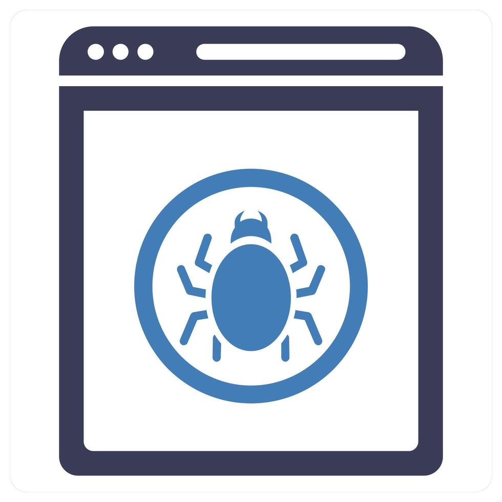 Bug in blue color vector