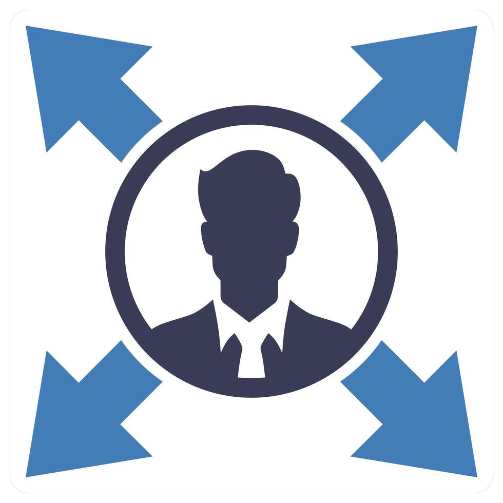 Business Opportunity icon concept in blue color vector