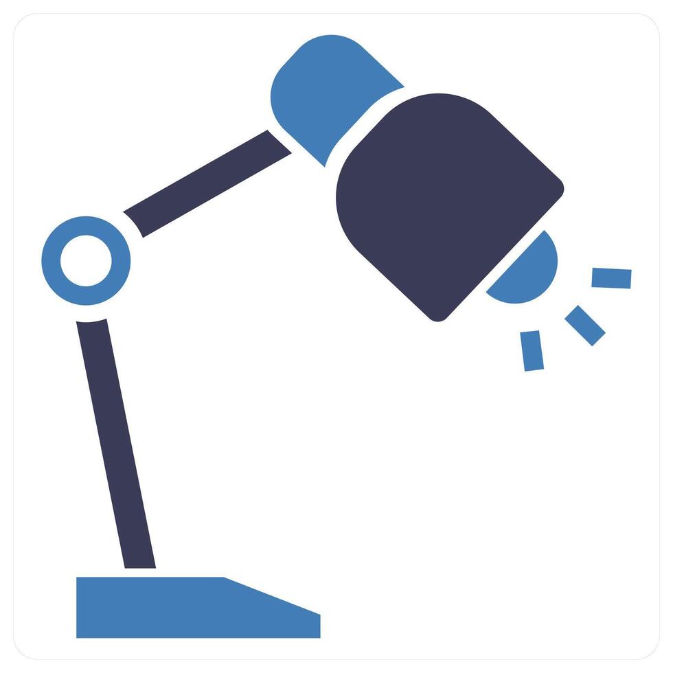 Table Lamp icon concept in blue color vector