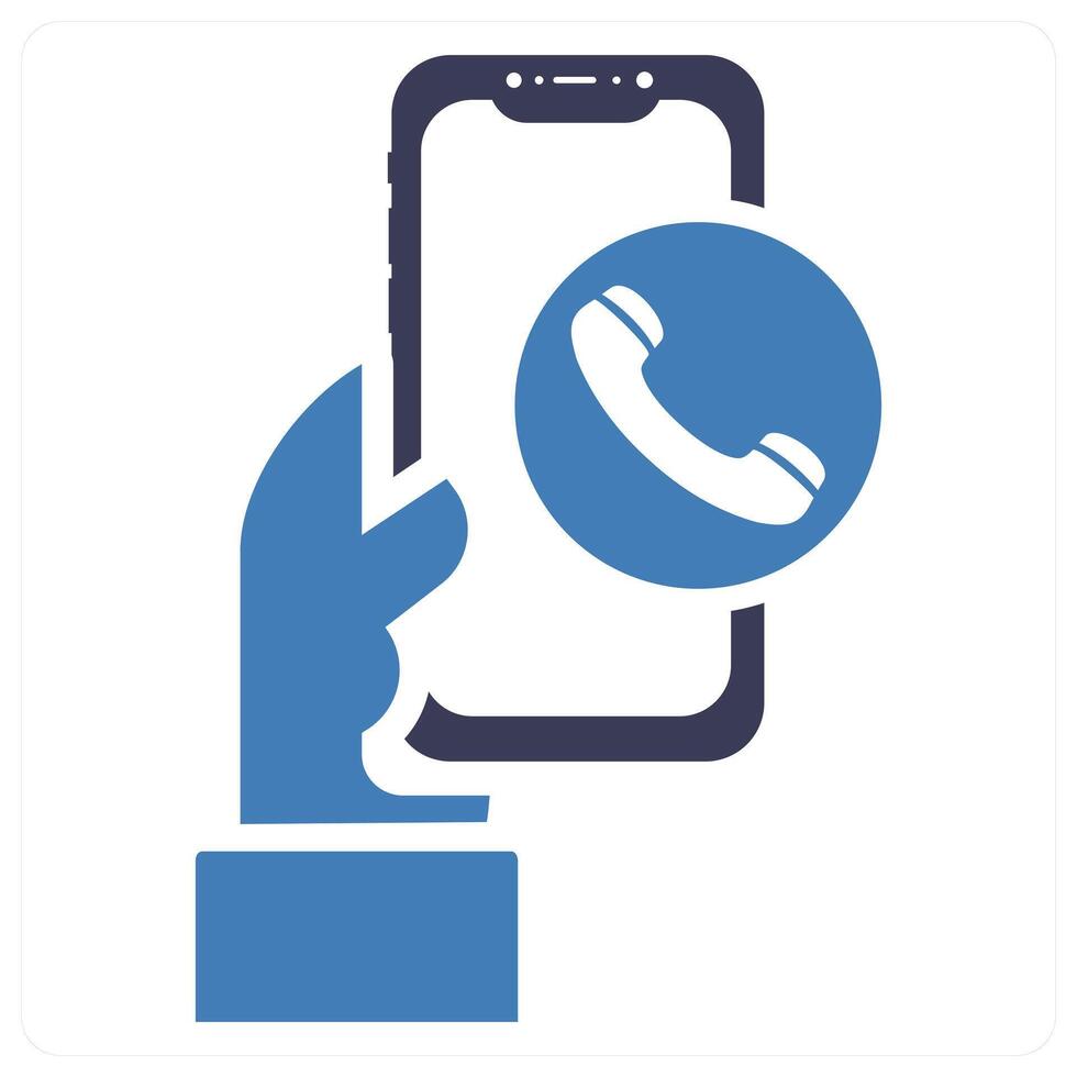 Call concept in blue color vector