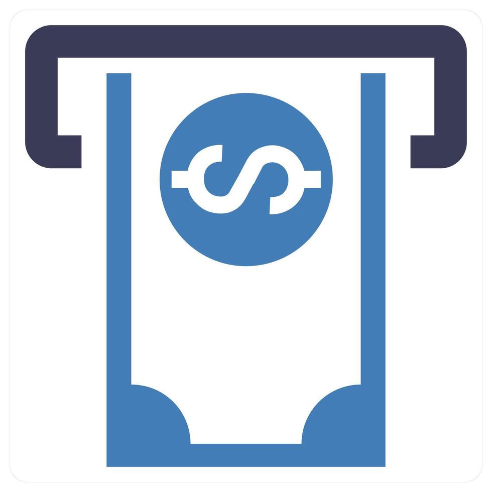 Cashout icon concept in blue color vector