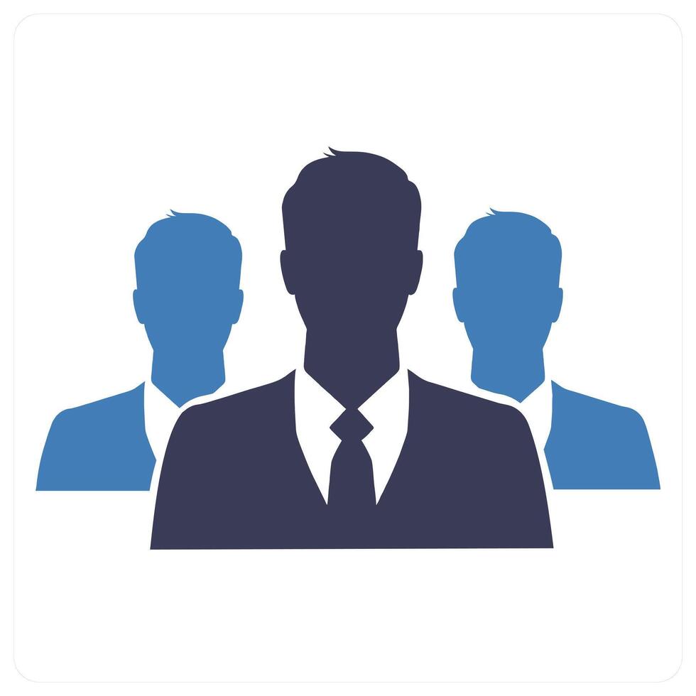 Businessman icon concept in blue color vector