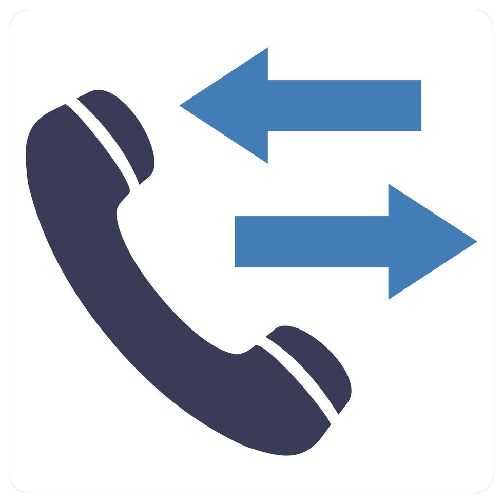 Call Log icon concept in blue color vector