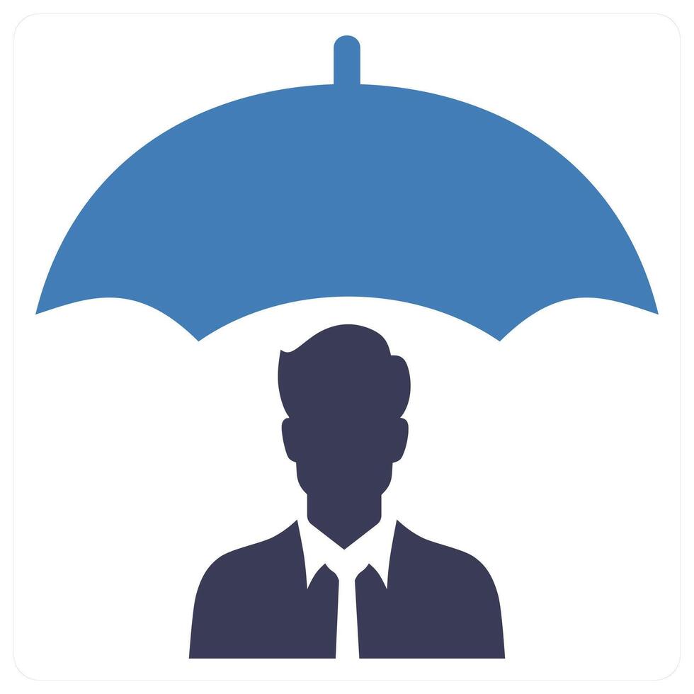 Business Protection icon concept in blue color vector